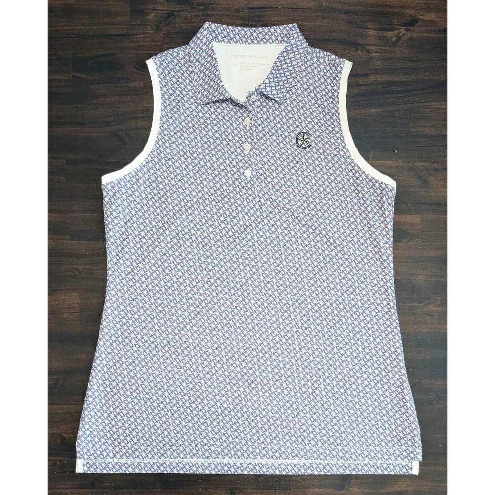 👑 New Peter Millar Women's Golf Performance Polo Shirt Top Stretch Size L NWT